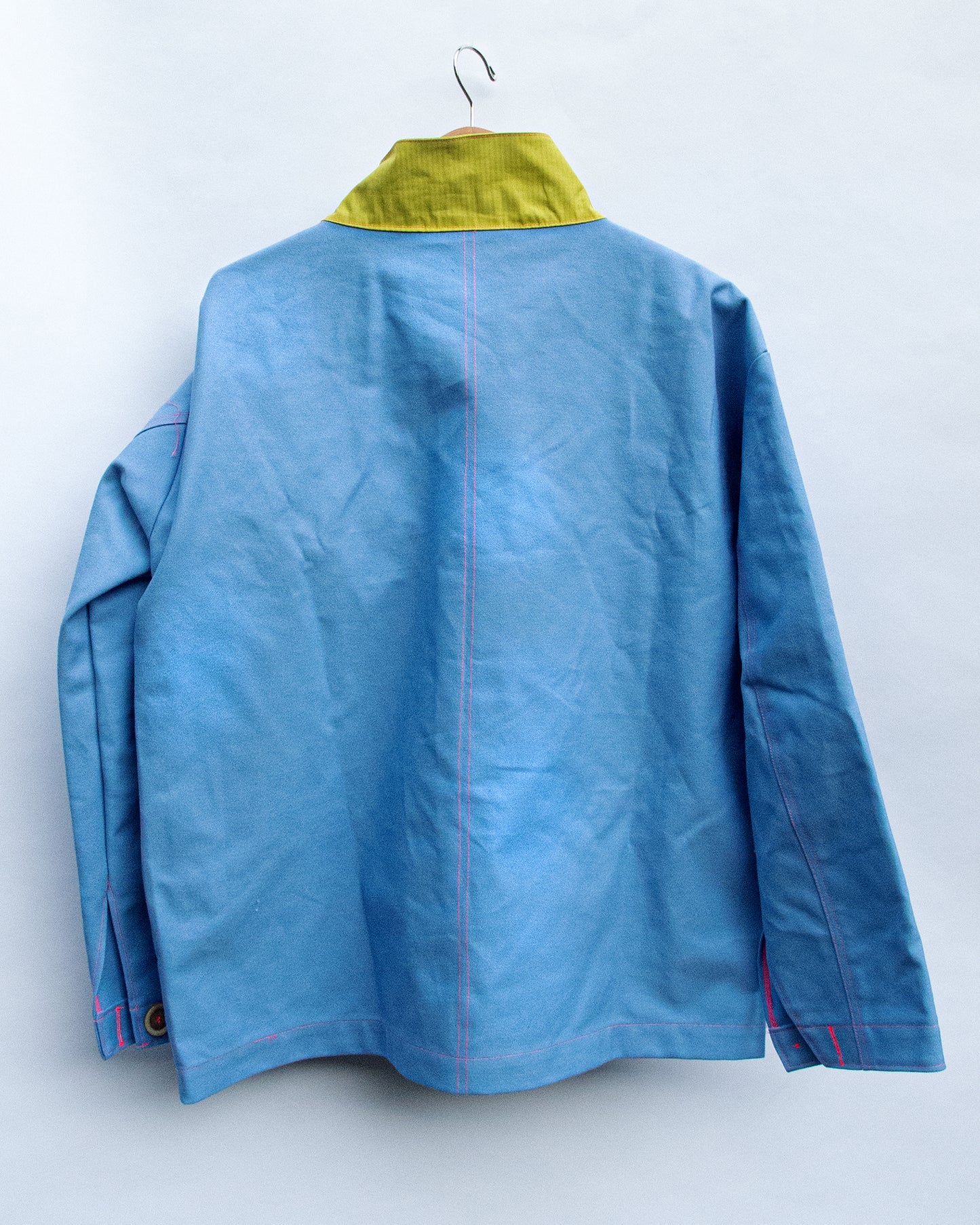 Jacket Blue Canvas (Green Pocket)