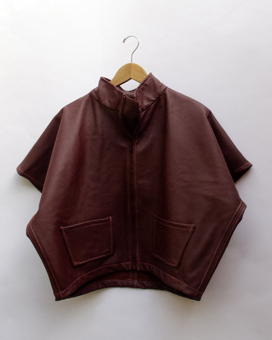 Shorty Leather Bordeaux